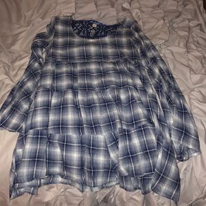 Francesca’s Long Sleeve Plaid Dress